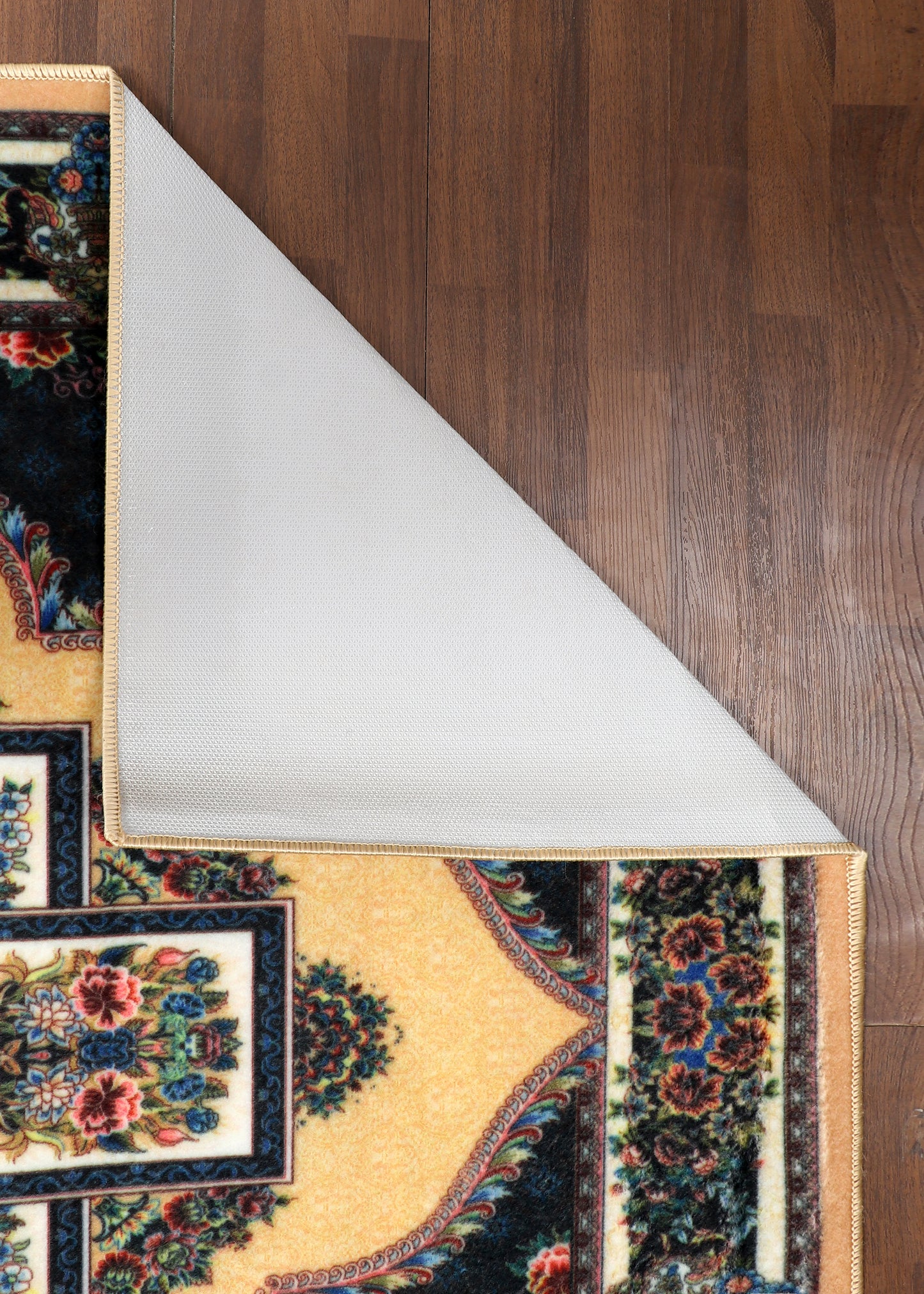 Premium Multicolor Floral Medallion Non Woven Rug –Anti-Slip Design for Modern Homes