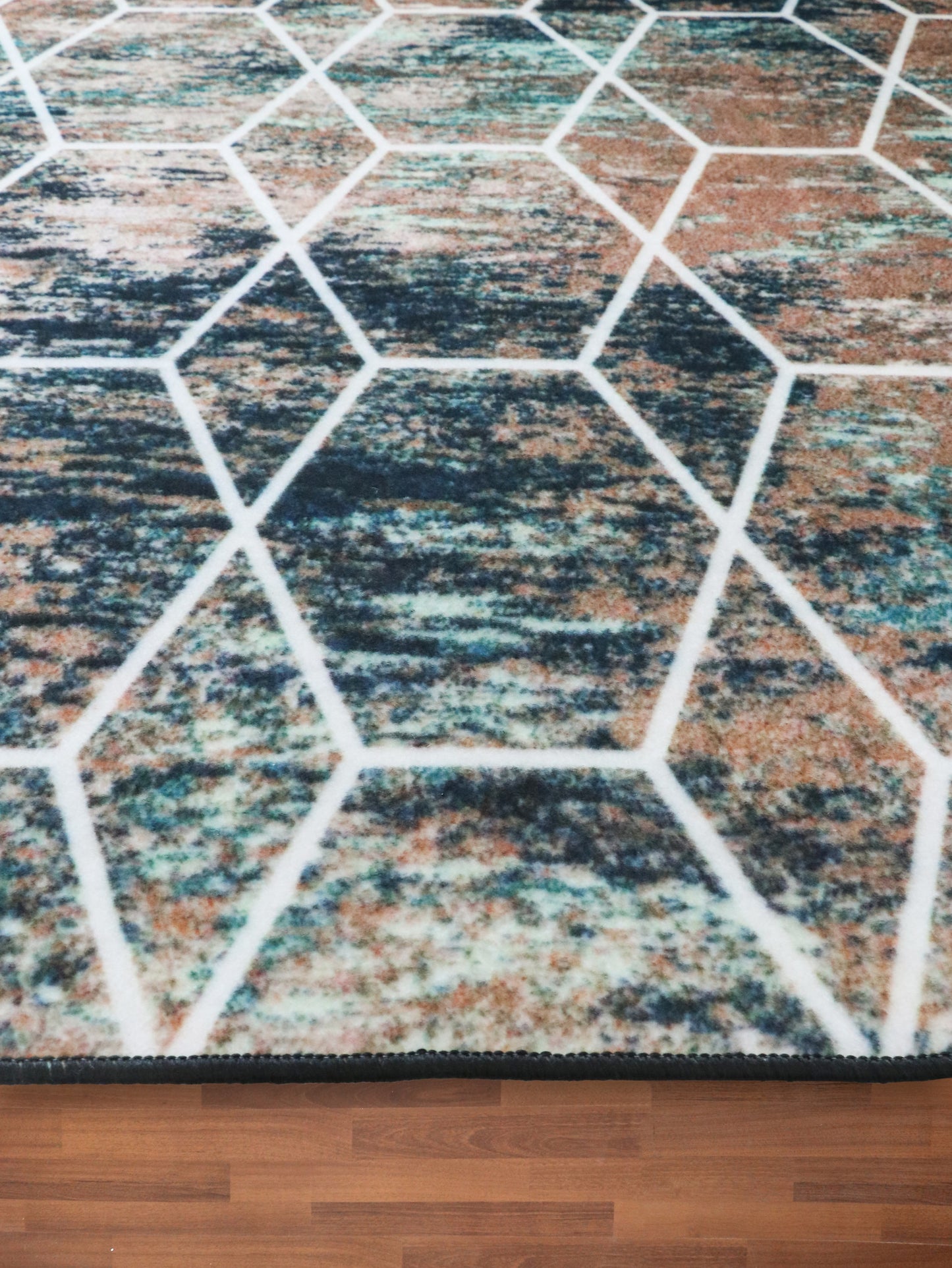Multi Color Geometrical Print Rug