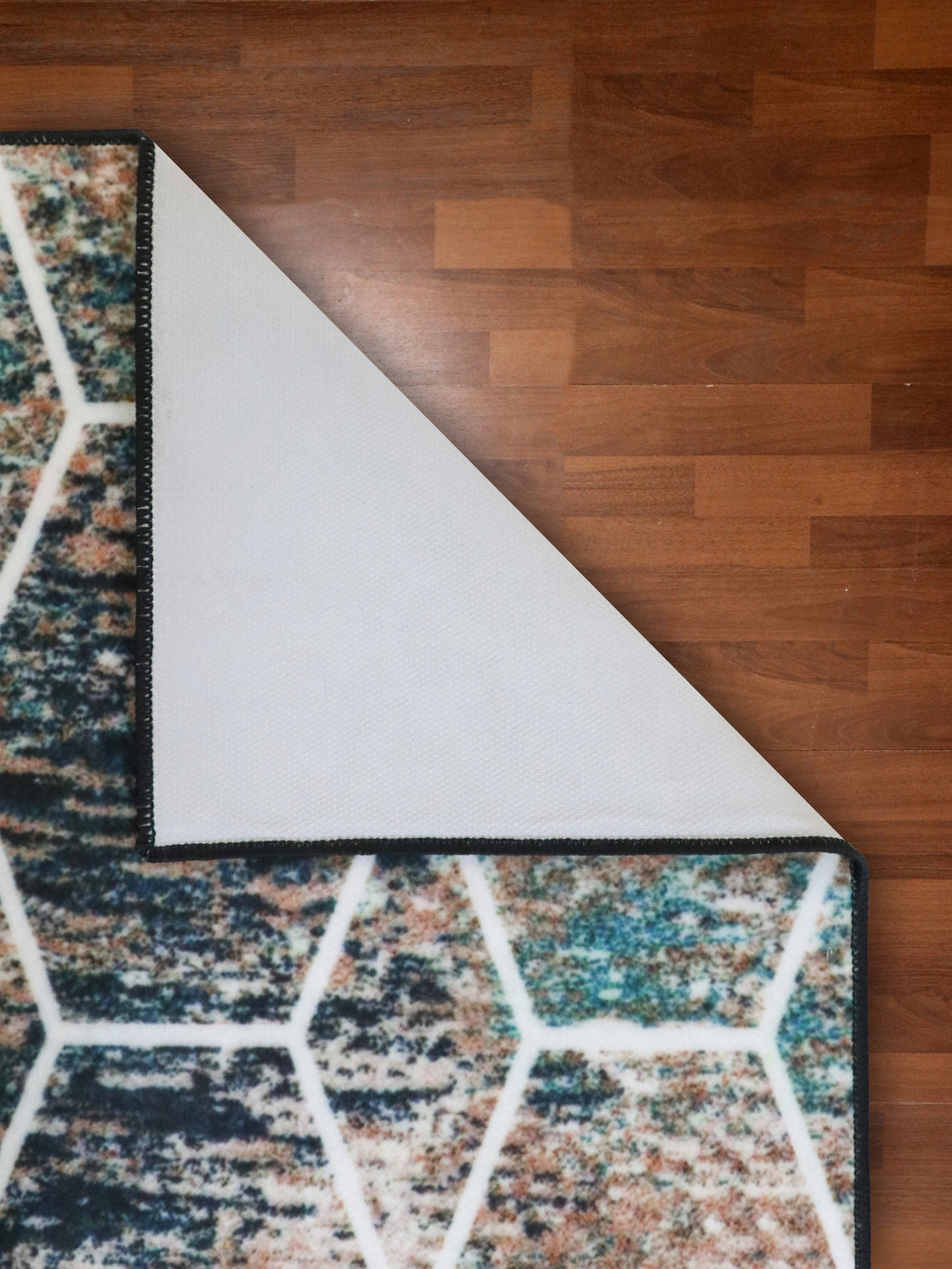 Multi Color Geometrical Print Rug