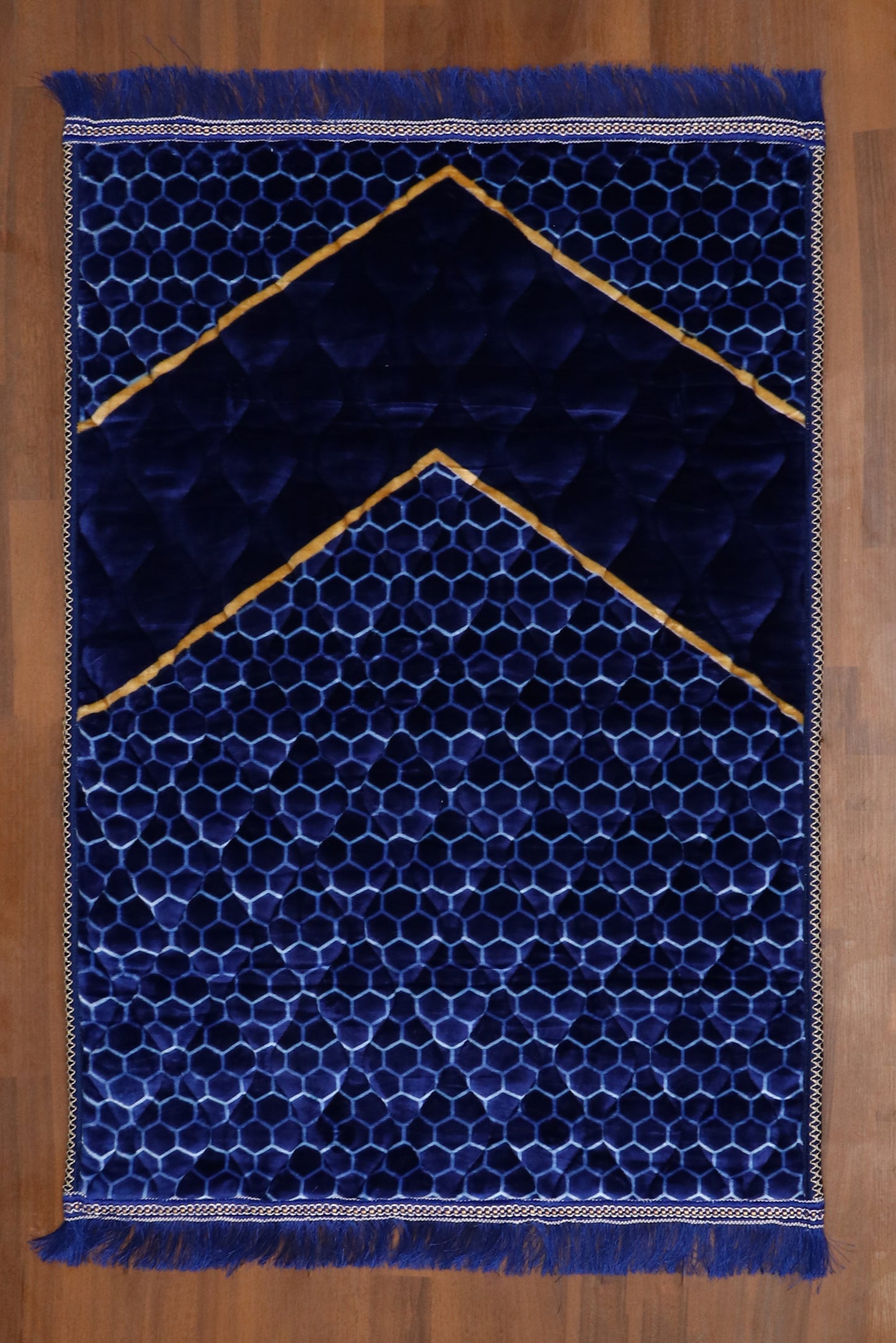 Blue Velvet Quilted Prayer Mat