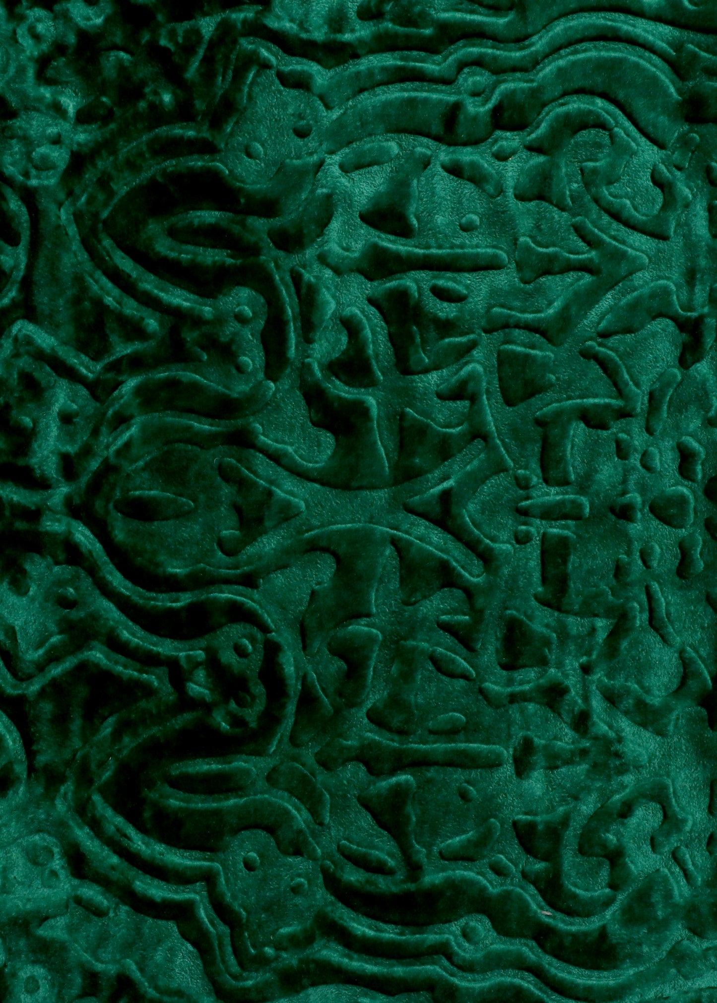 Dark Green Mihrab Velvet Prayer Mat