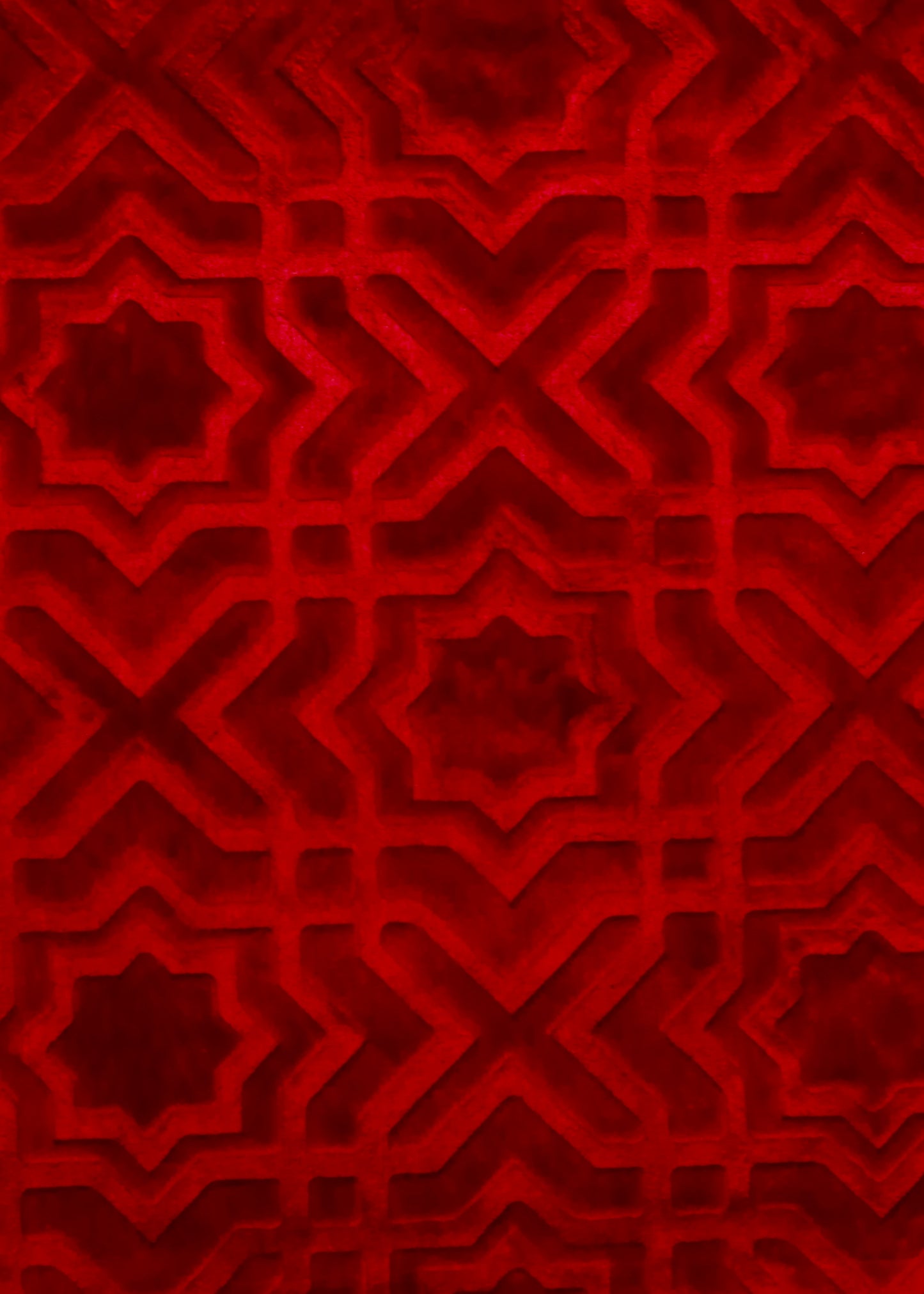 Red Mihrab Velvet Prayer Mat
