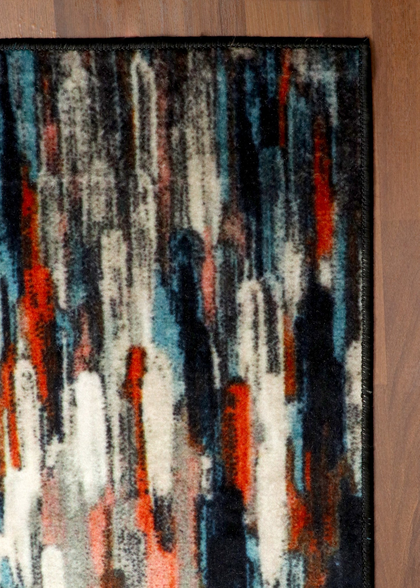 Abstract Expression Area Rug – Orange & Blue Urban Elegance