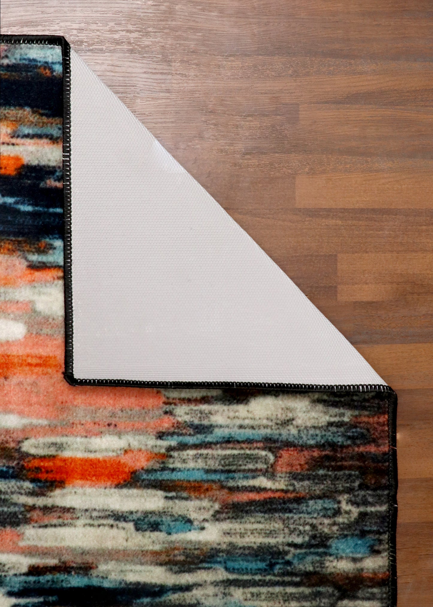 Abstract Expression Area Rug – Orange & Blue Urban Elegance