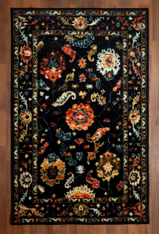 Floral Pattern Rug – Rich Tones & Intricate Detailing