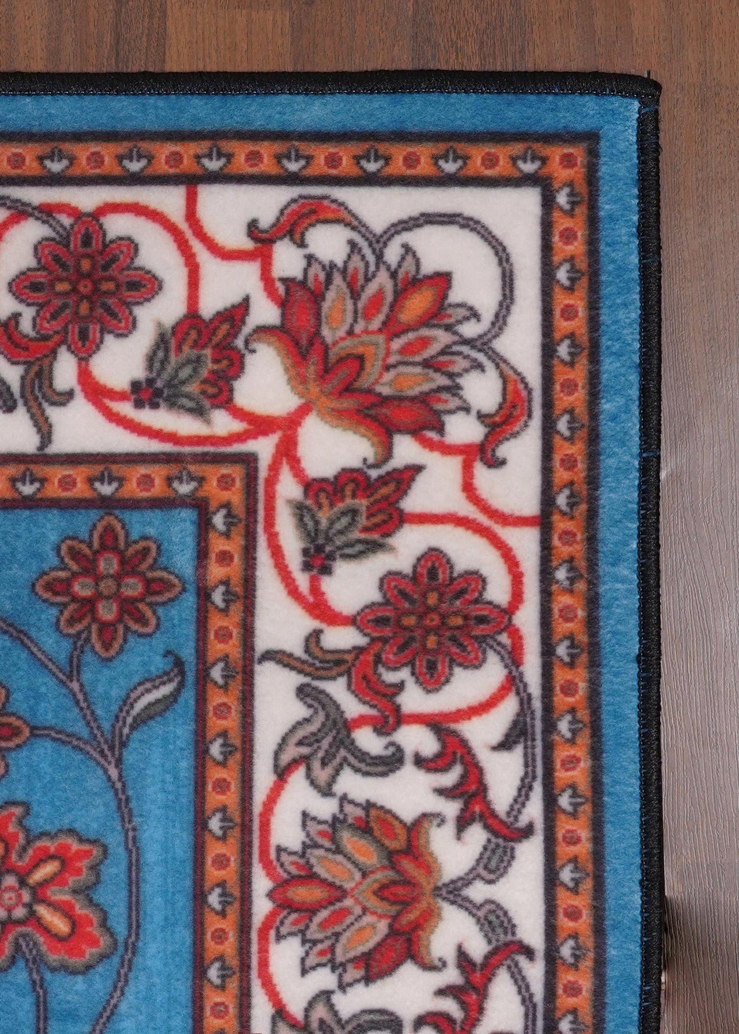 Multicolor Medallion Floral Rug - Non-Woven with Felt Backing