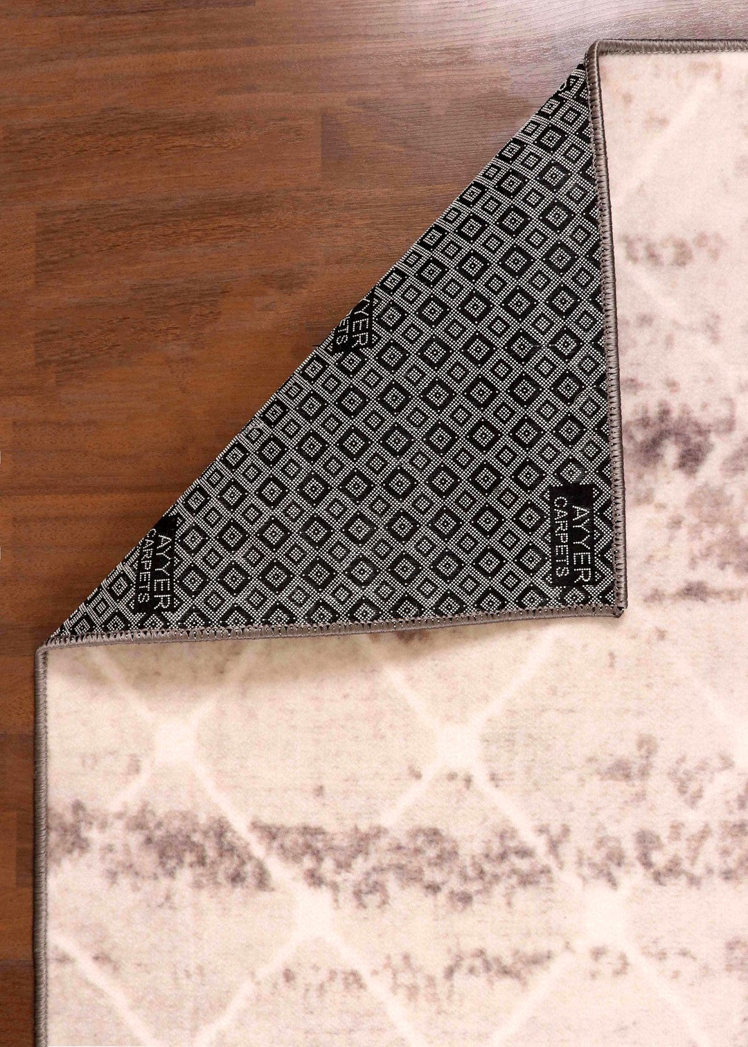 Modern Graphite Trellis Rug