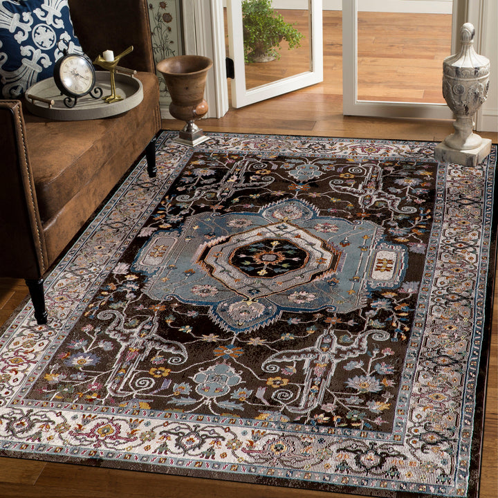 Enchanted Midnight Floral Rug