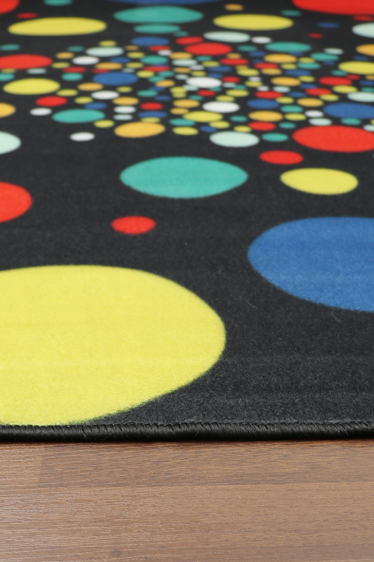Multi Color Circles Drawing Print Rug