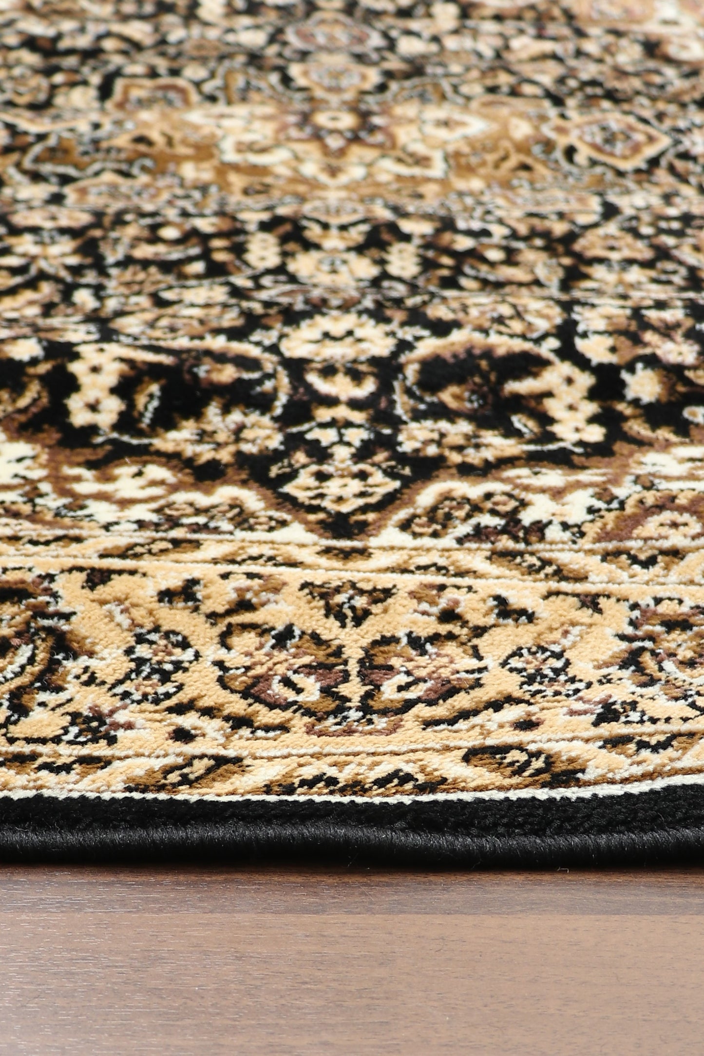 Black Multi Color Medallion Design Rug