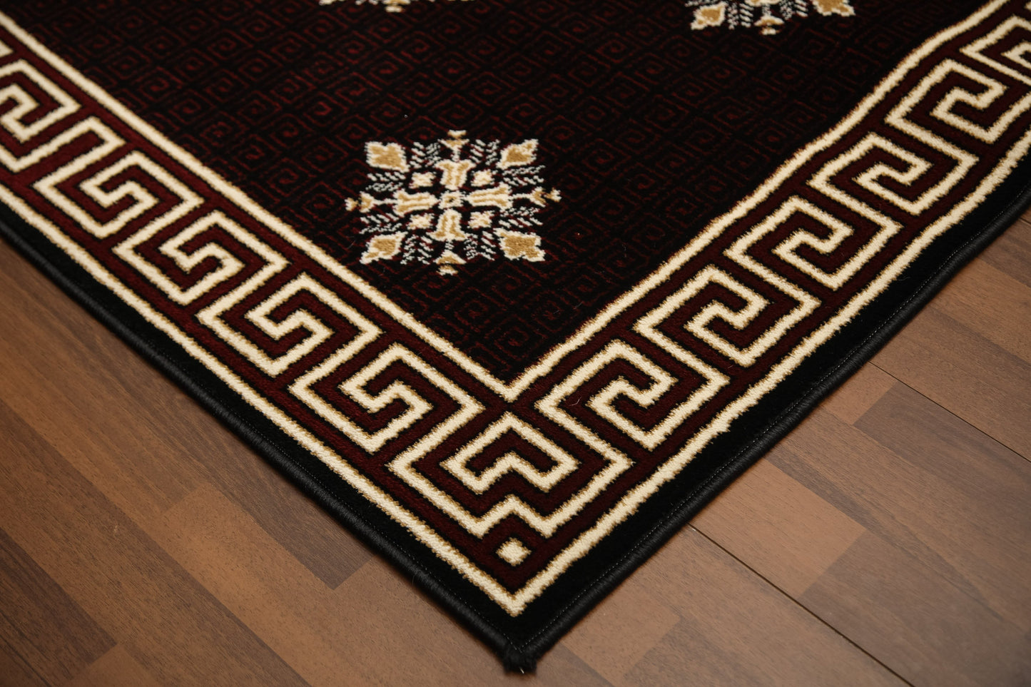 Maroon & Beige Traditional Design Rug