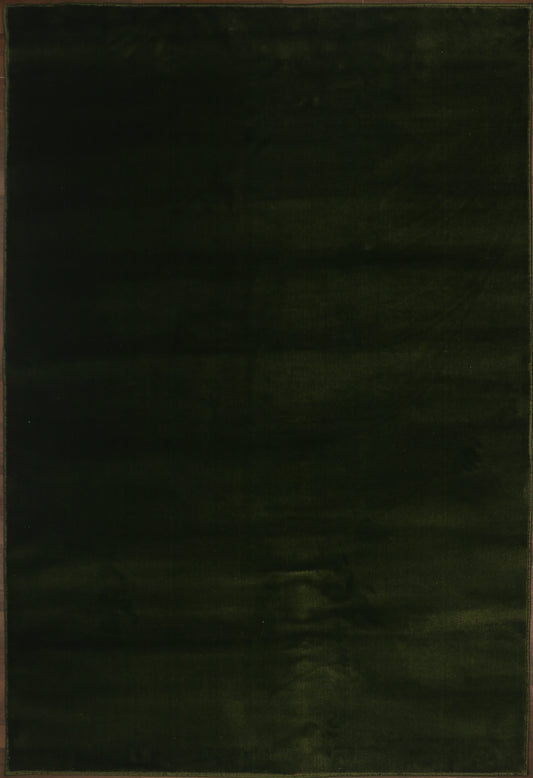 Olive Green Plain Rug