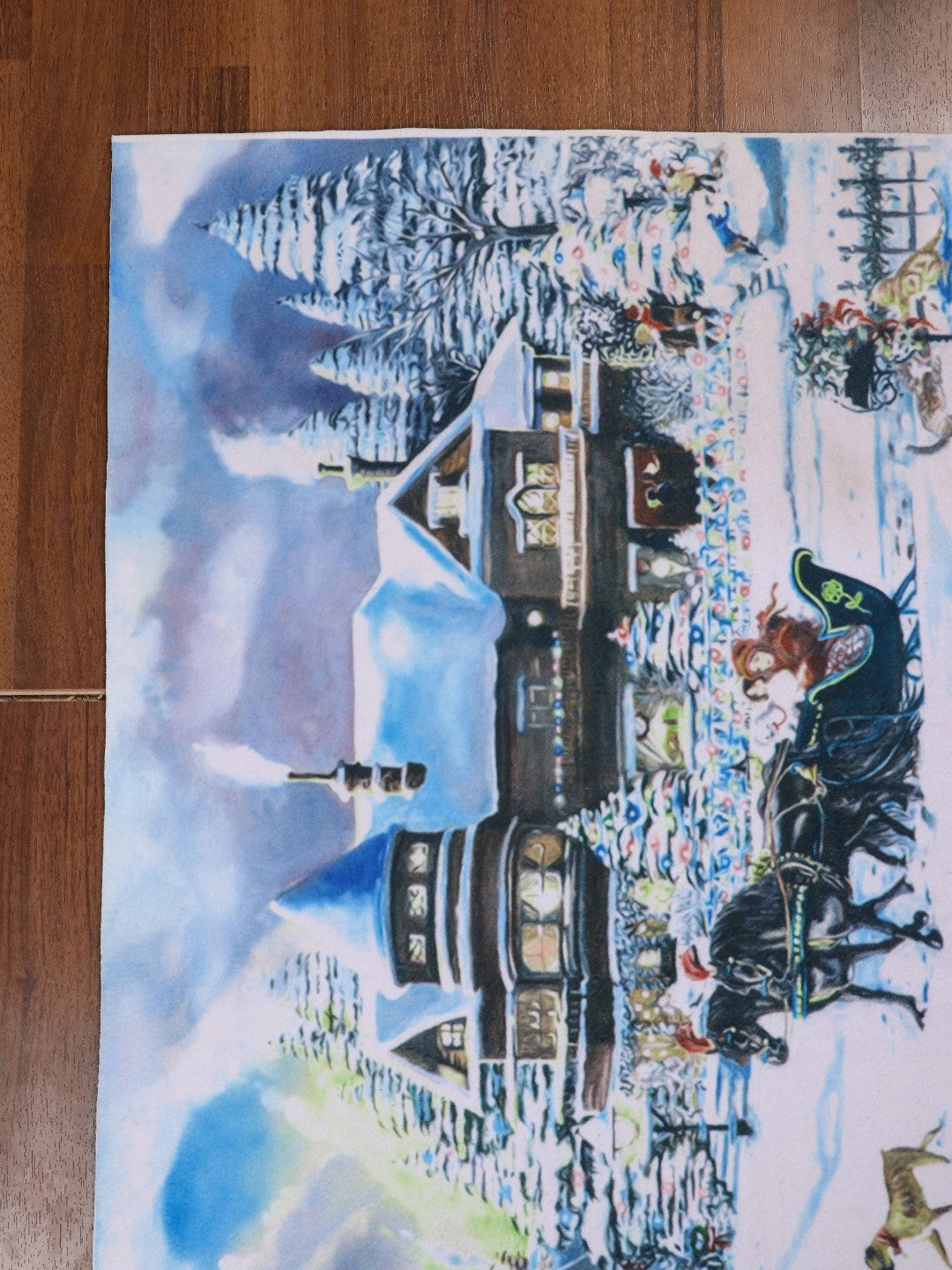 Mountain in Winter Print