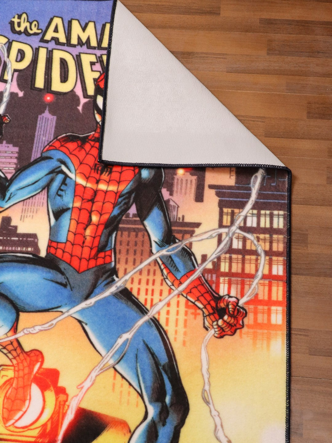 Multi Color Spider-Man Artwork Print Rug
