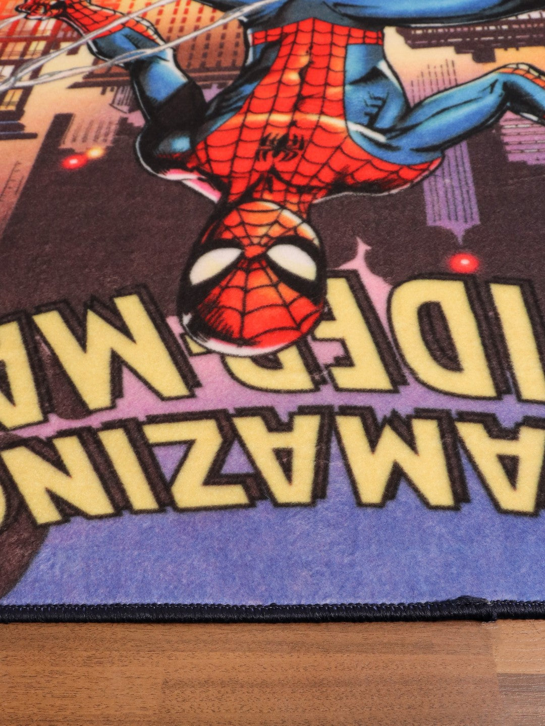 Multi Color Spider-Man Artwork Print Rug