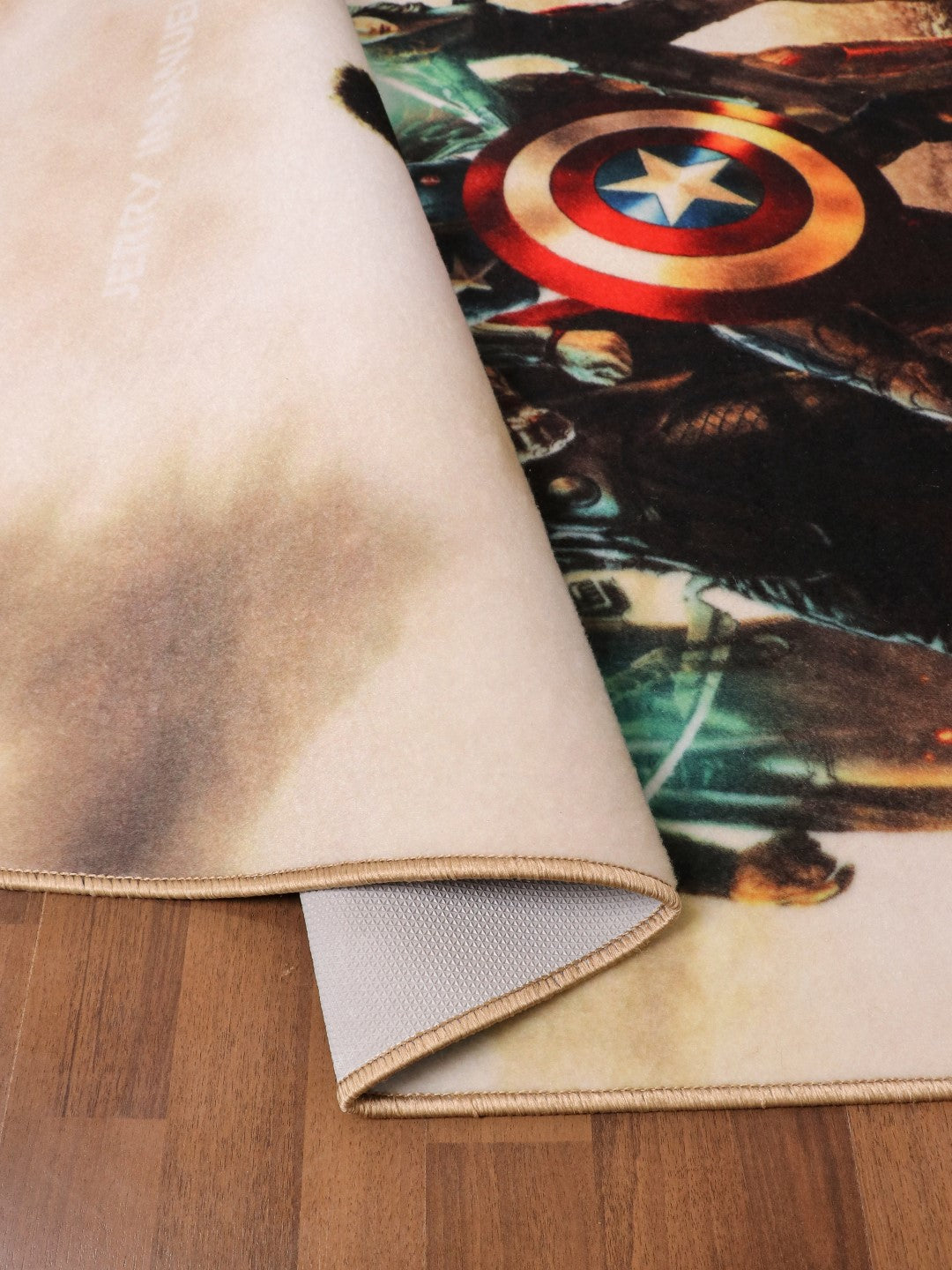 Multi Color Avengers Team Print Rug