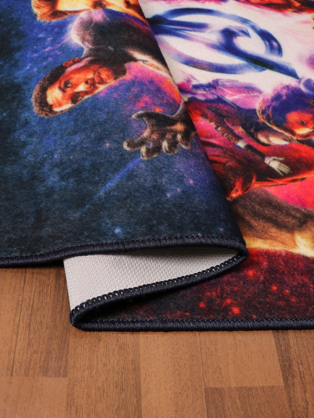 Multi Color Avengers Team Print Rug
