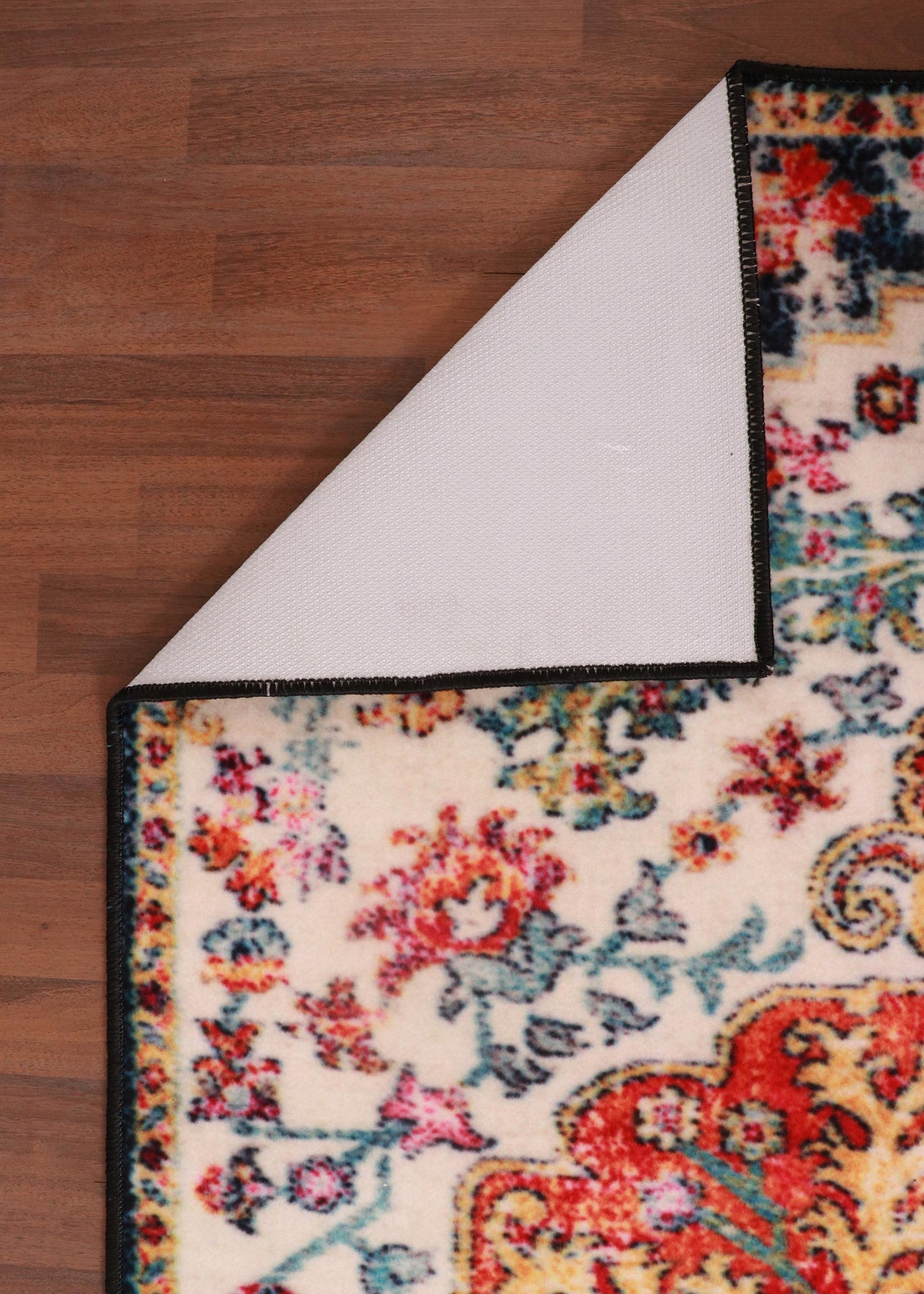 Multi Color Floral Print Rug