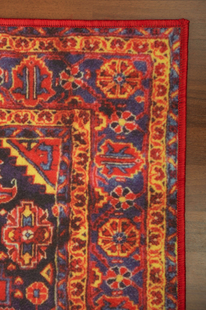 Multi Color Tribal Print Rug