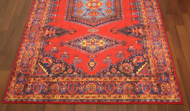 Multi Color Tribal Print Rug