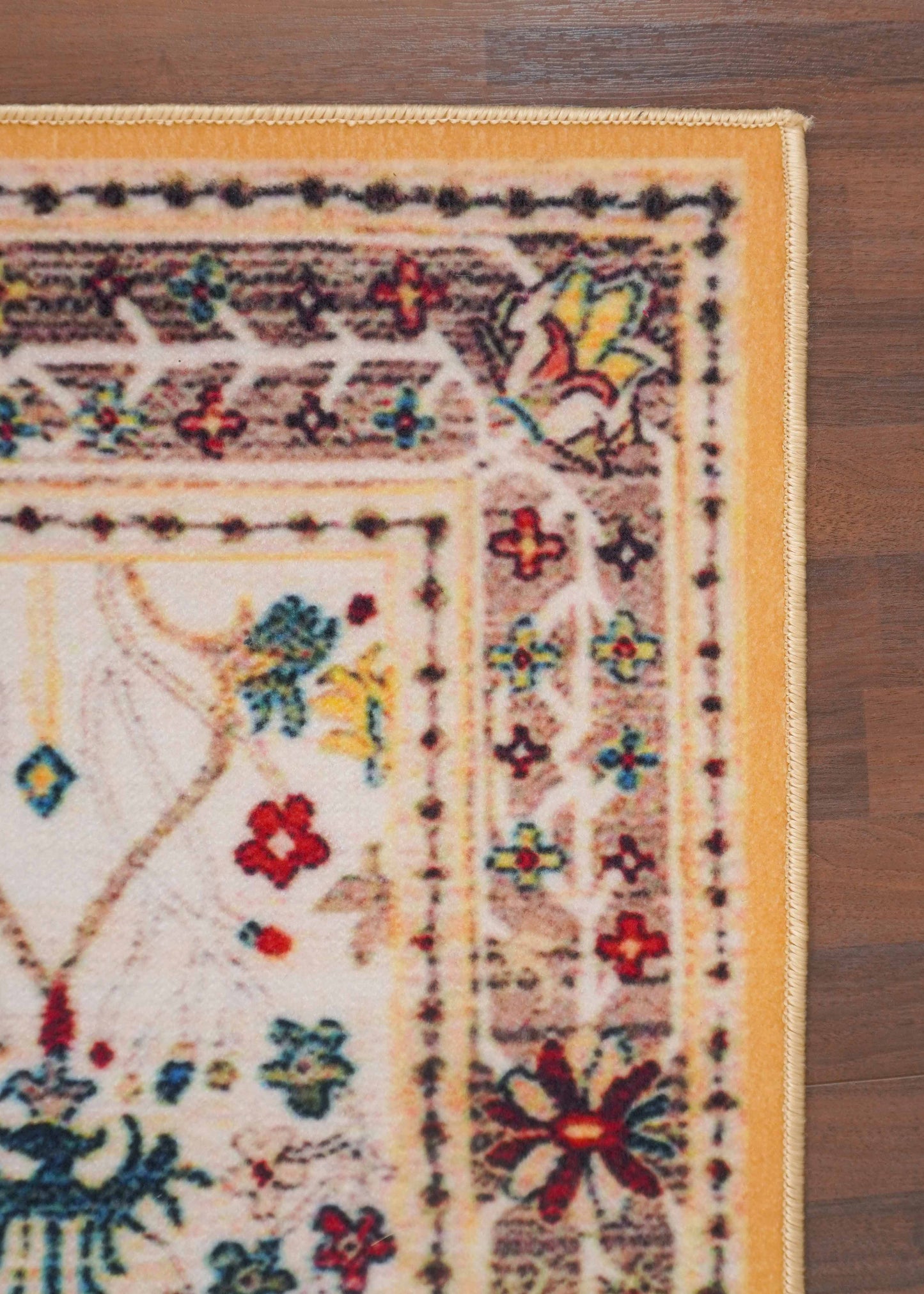 Multi Color Floral Print Rug