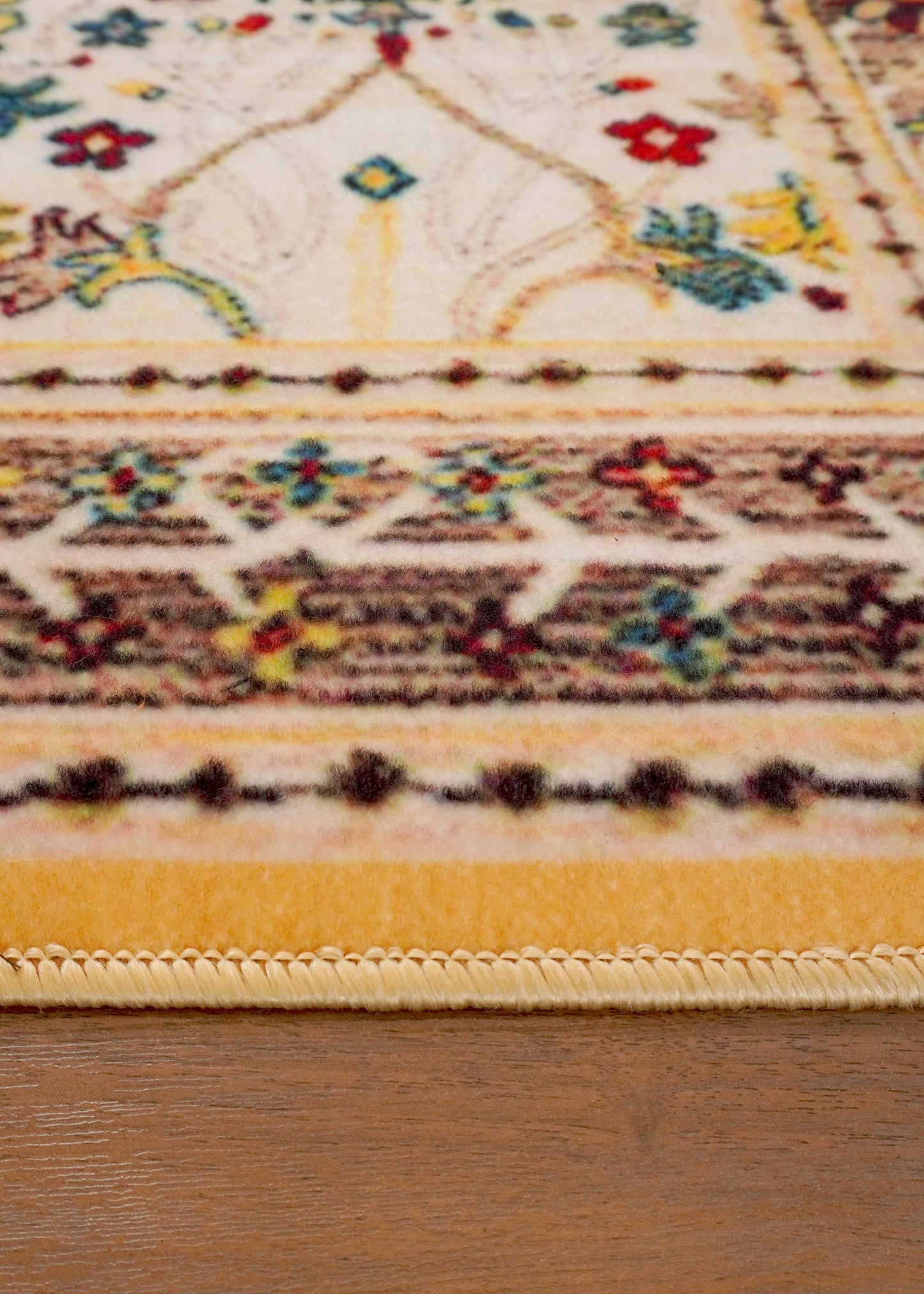 Multi Color Floral Print Rug