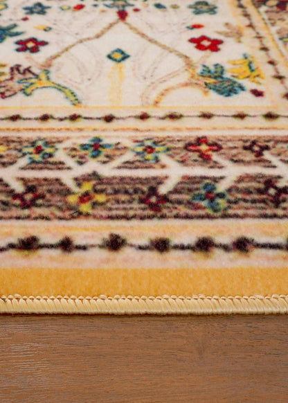 Multi Color Floral Print Rug
