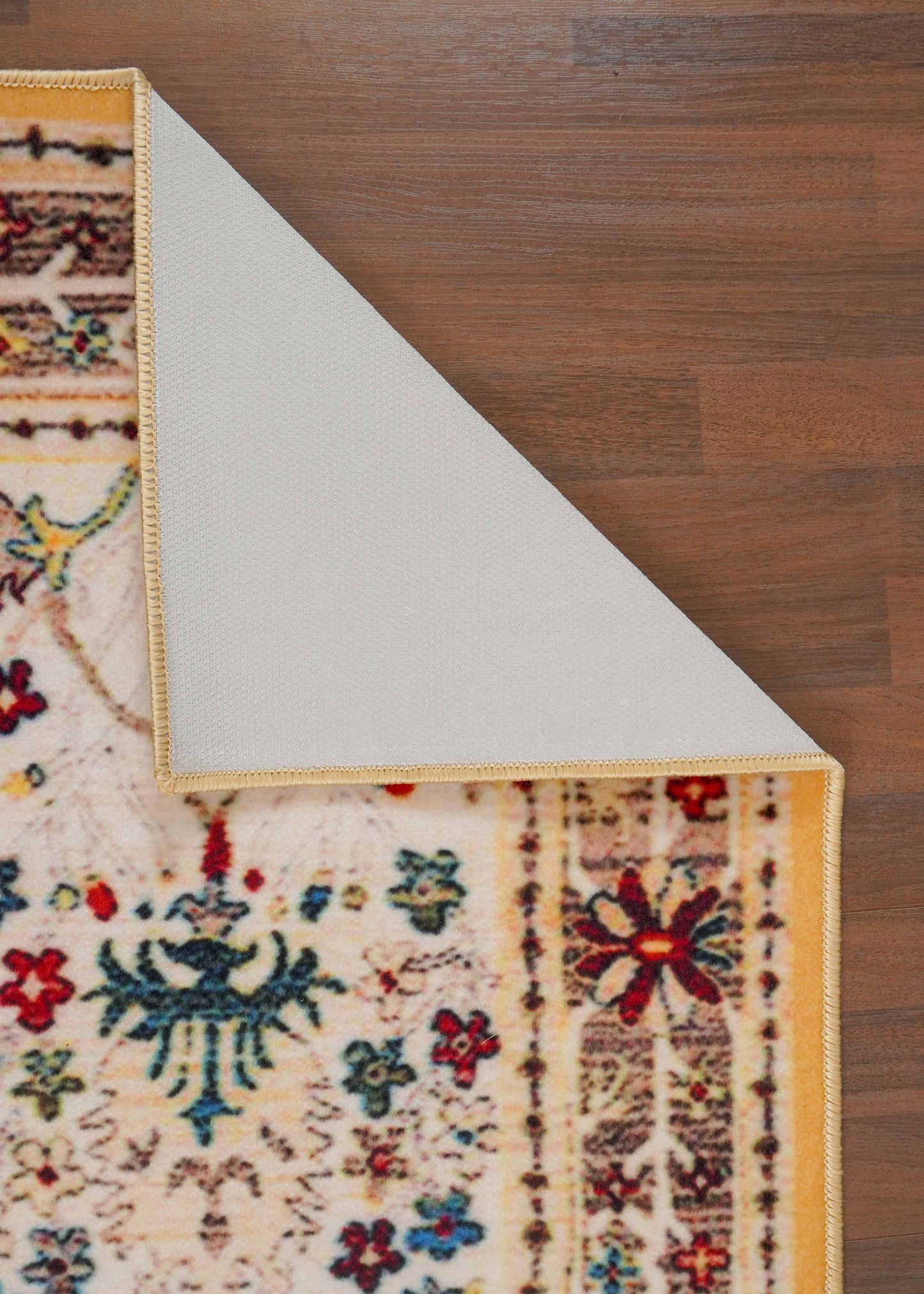 Multi Color Floral Print Rug