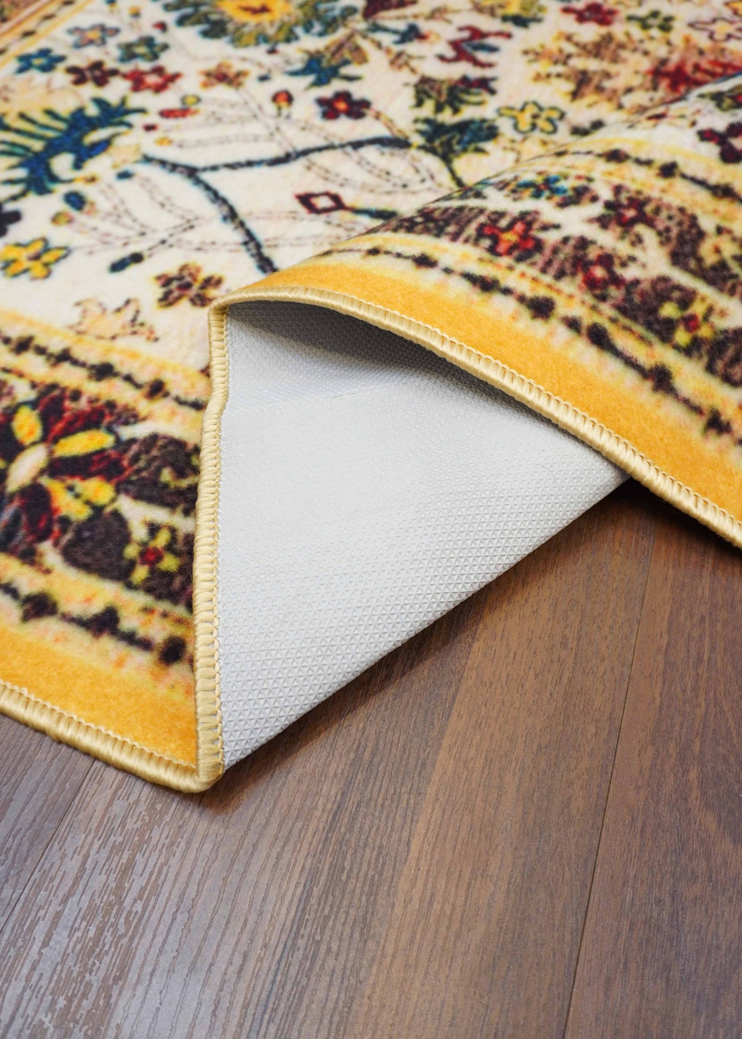 Multi Color Floral Print Rug