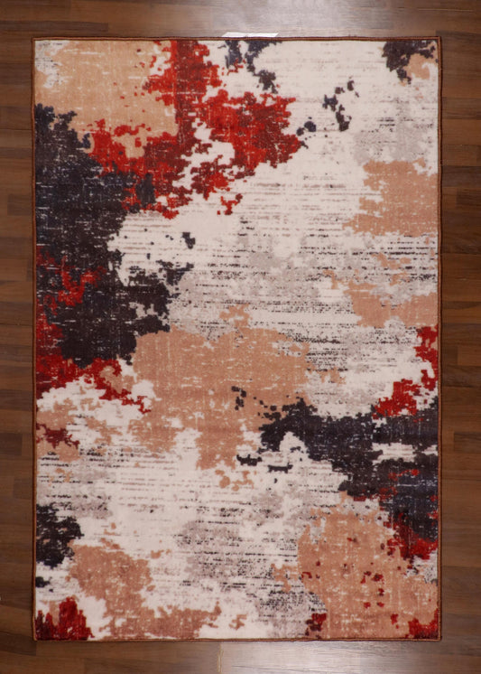 Multi Color Abstract Print Rug