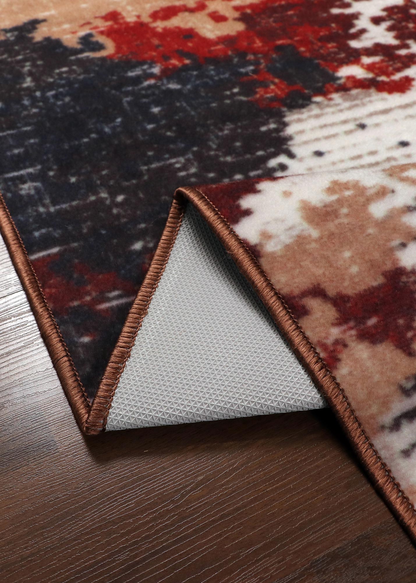 Multi Color Abstract Print Rug