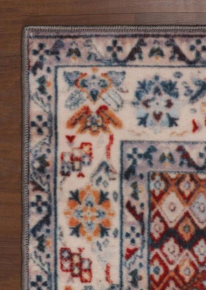 Multi Color Medallion Print Rug