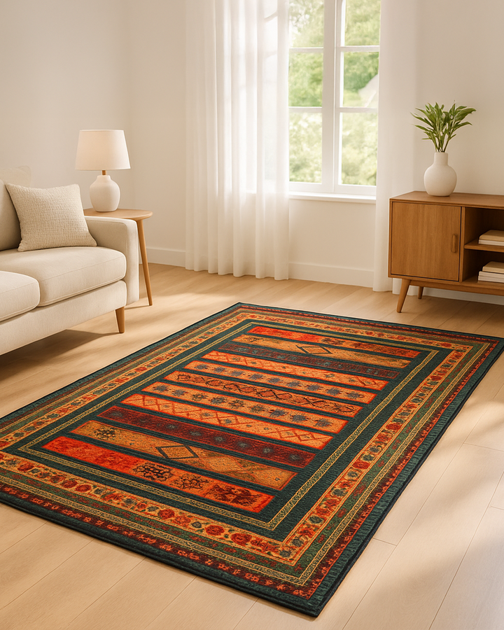 Multi Color Kazak Print Rug