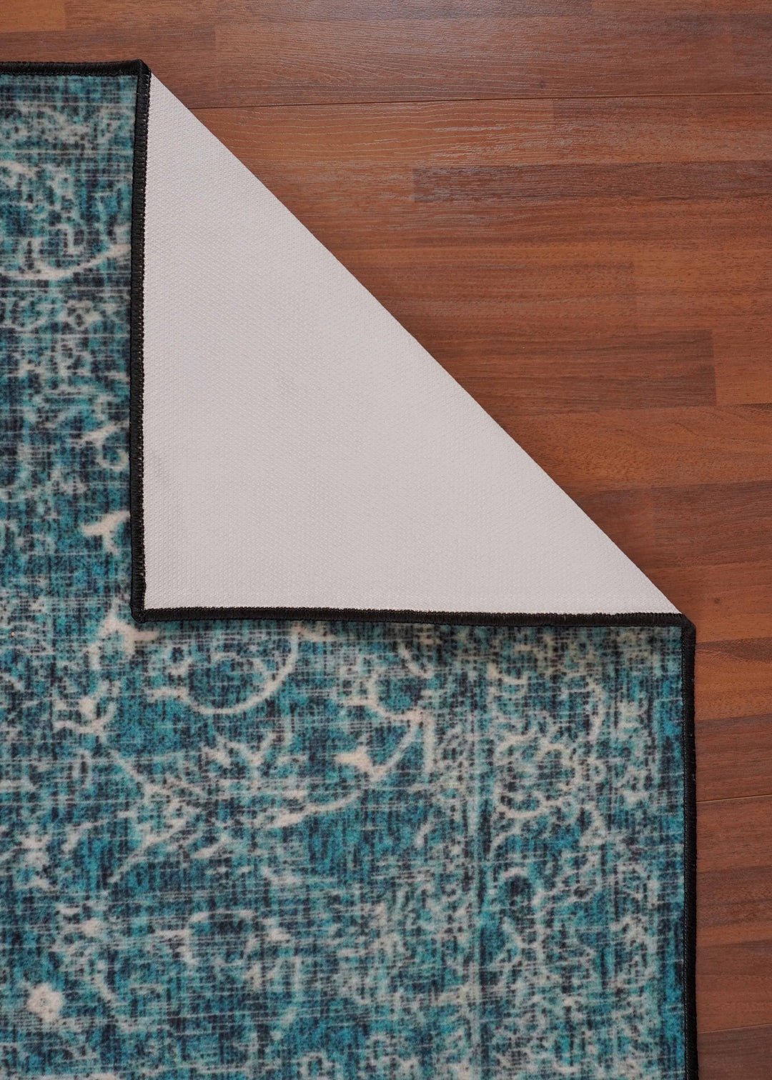 Sea Green with Beige All Over Print Rug