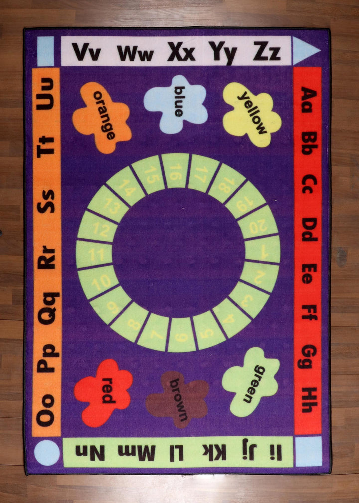 Kids Multi Colour Learning Alphabet & Colours Rug