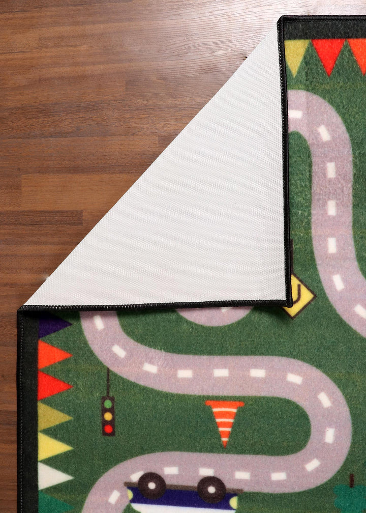 Race Track Play Rug – City & Town Road Car Design for Kids