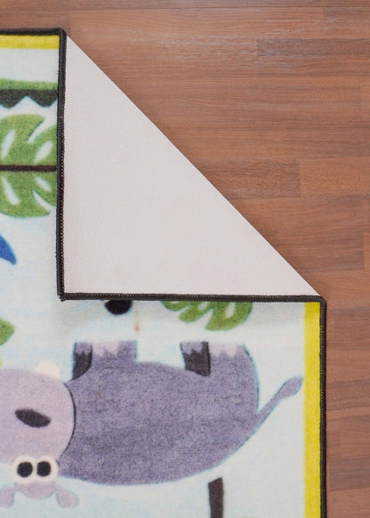 Multi Color Jungle Print Rug