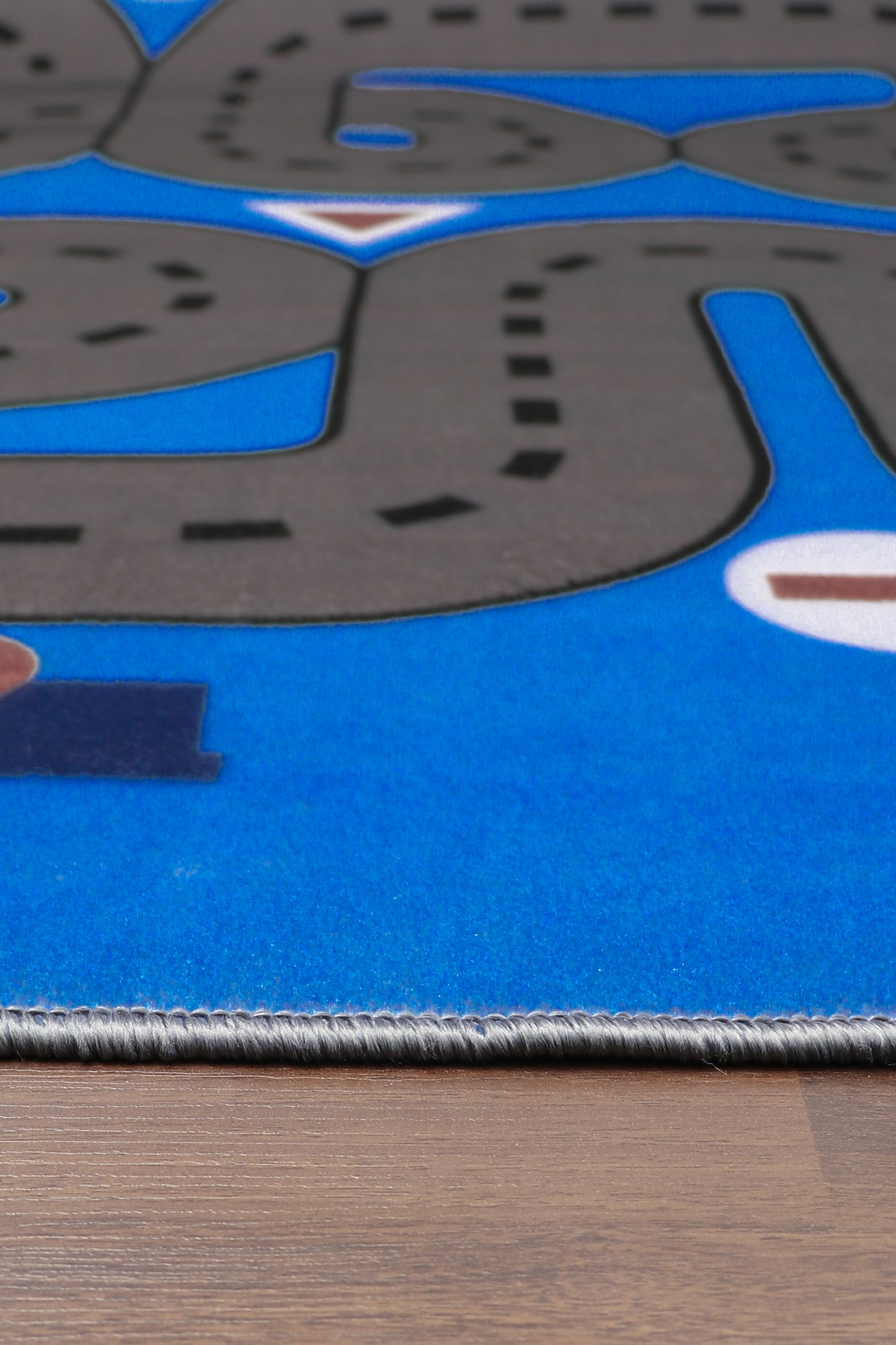 Multi Color Road & Car Drawing Print Rug