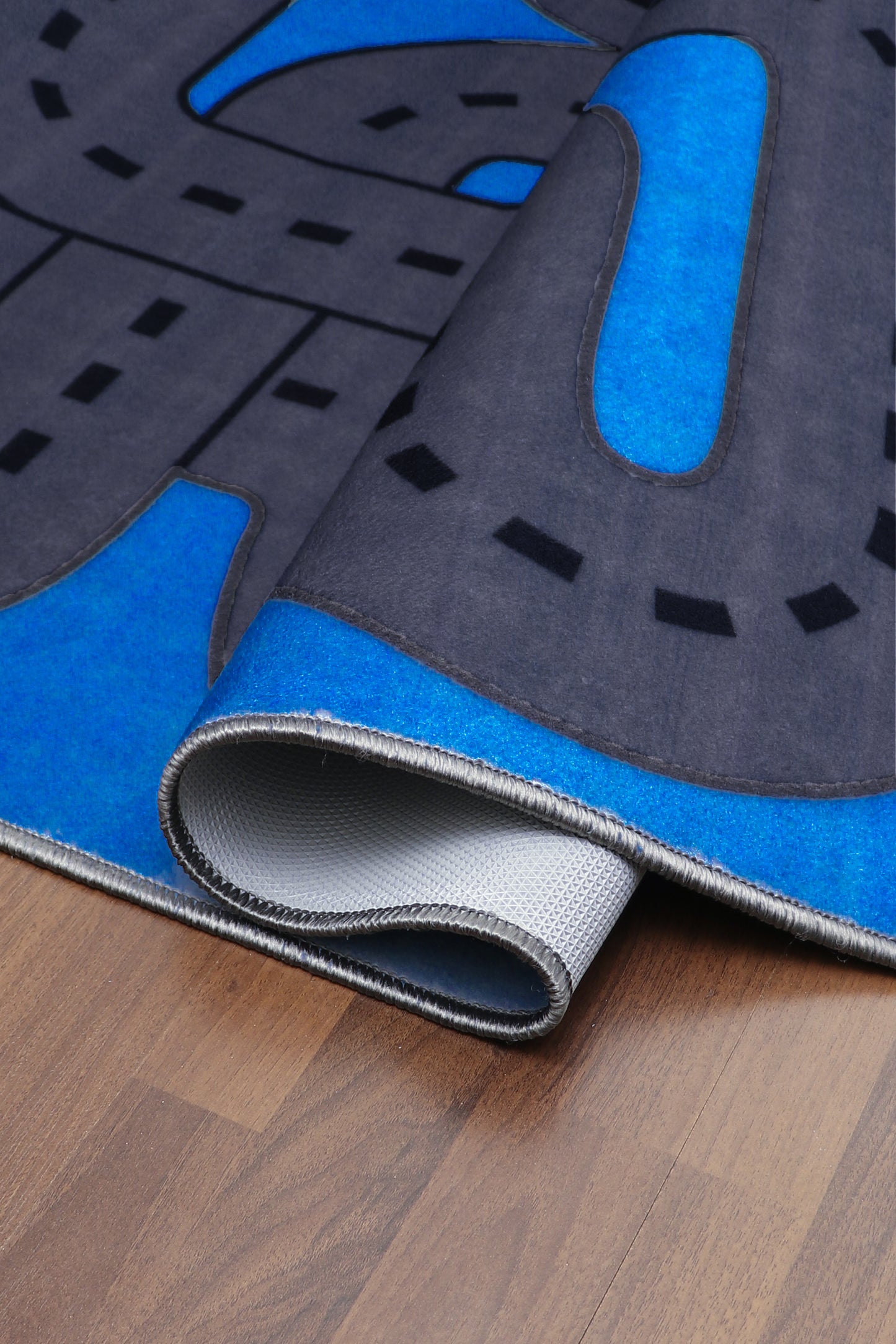 Multi Color Road & Car Drawing Print Rug