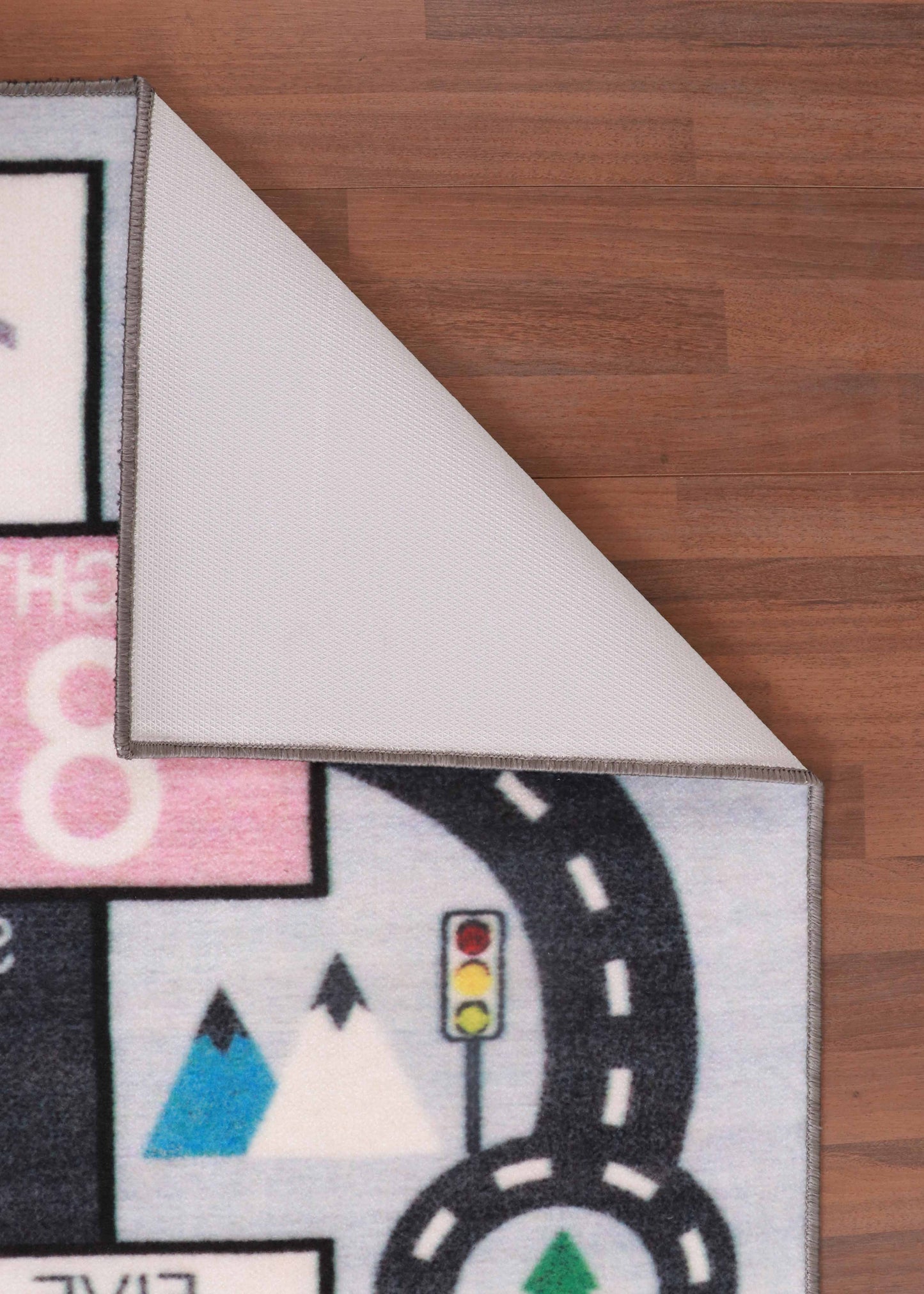 Multi Color Counting Drawing Print Rug