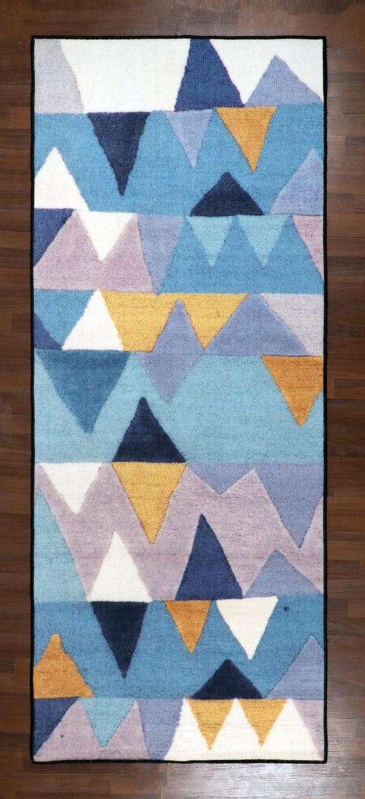 Multi Color Geometric Print Runner