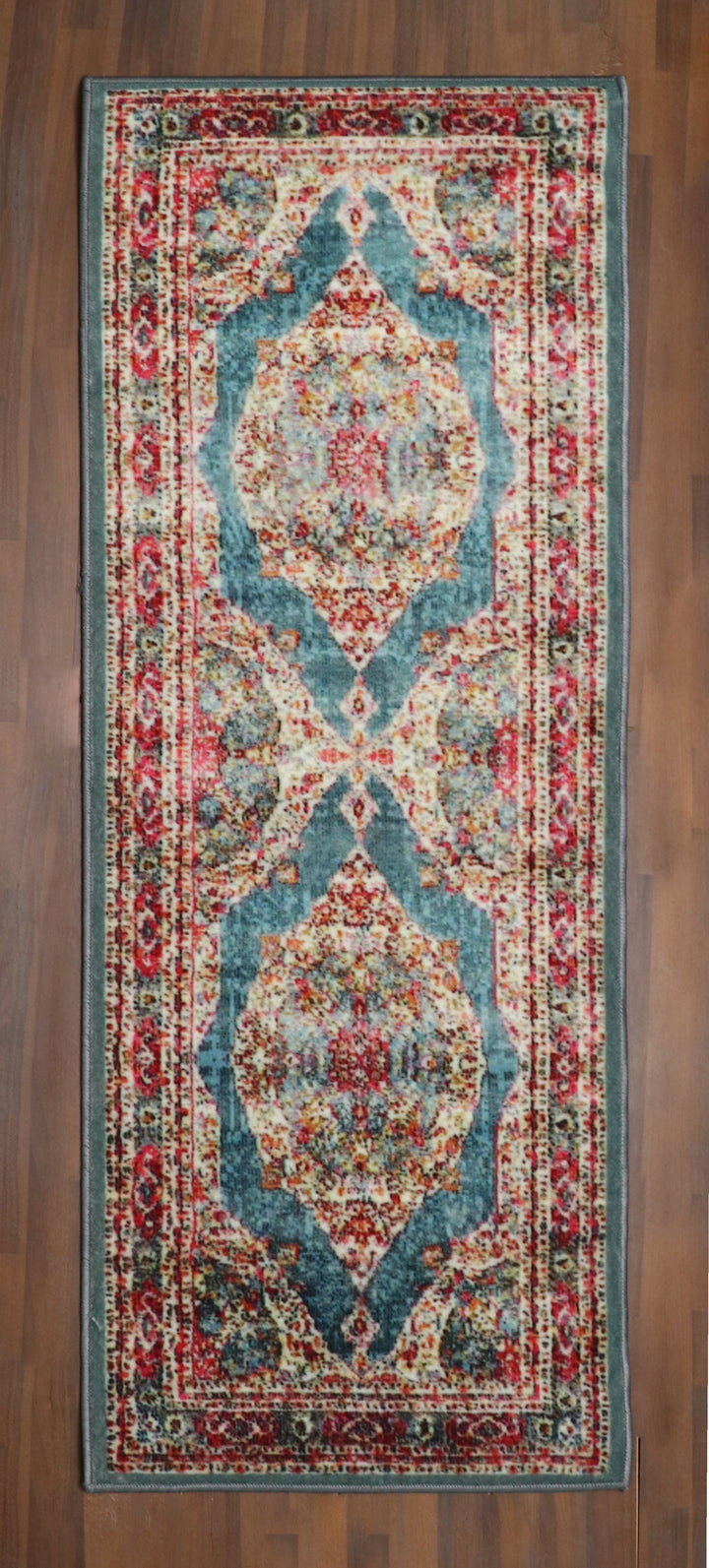 Faded Teal Medallion Rug