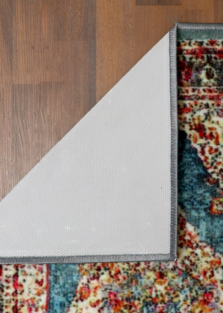 Faded Teal Medallion Rug