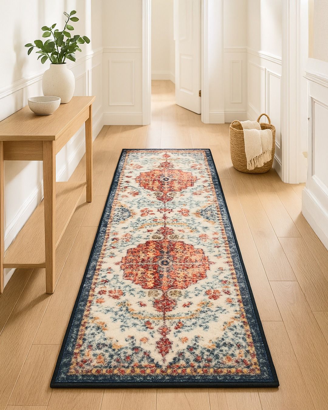 Multi Color Floral Print Runner