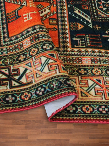 Multi Color Tribal Print Rug