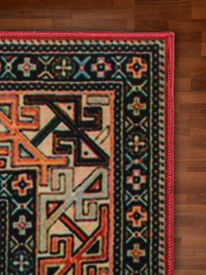 Multi Color Tribal Print Rug