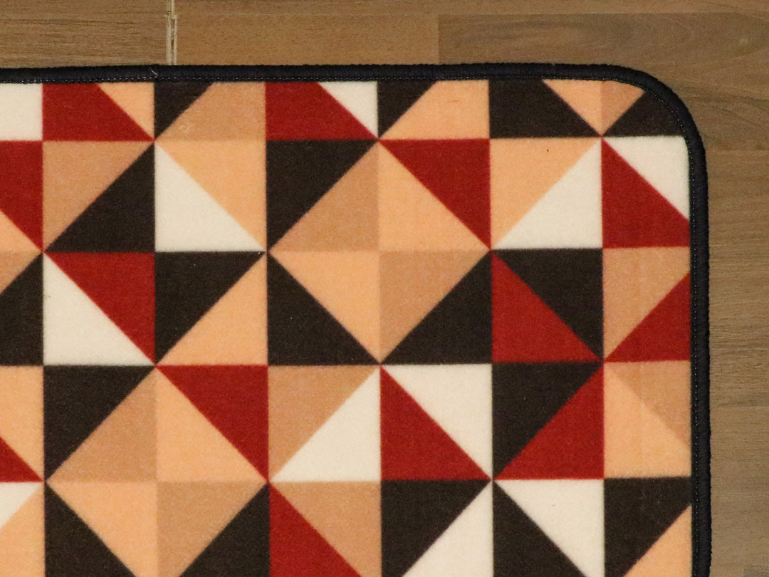 Multi Color Geometric Print Door Mat