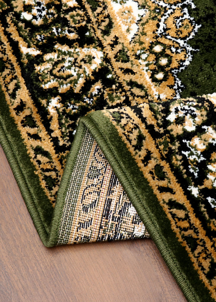 Deep Green Vintage Medallion Rug