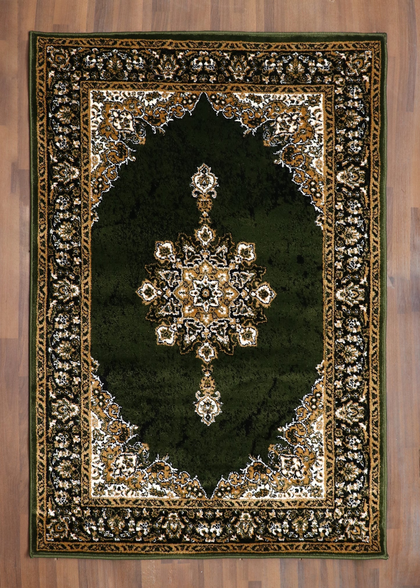 Deep Green Vintage Medallion Rug