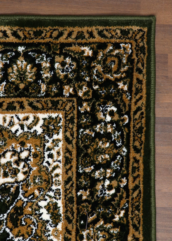 Deep Green Vintage Medallion Rug